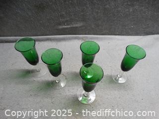 Fostoria Colonial Green Goblets