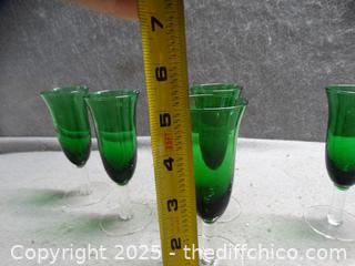 Fostoria Colonial Green Goblets