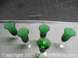 Fostoria Colonial Green Goblets