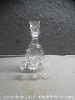 Crystal DecanterW/Glasses