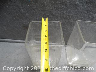 2 Glass Vases