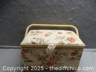 Sewing Basket W/ Contents