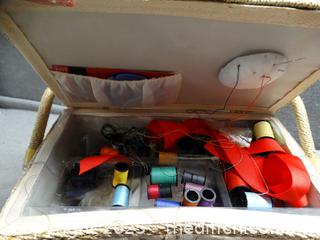 Sewing Basket W/ Contents