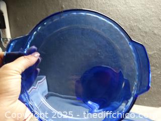 3 Anchor Pie Dishes Blue 9 "