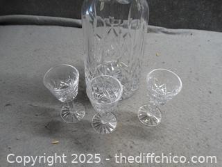 Crystal Decanter W/ Glasses