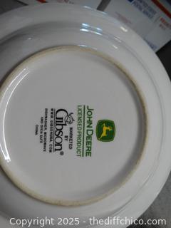 Vintage John Deere Dinner Set Pieces  2 Bowls And 1 Plate