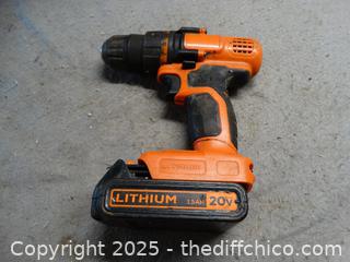 Lithium 20 Volt Drill Untested