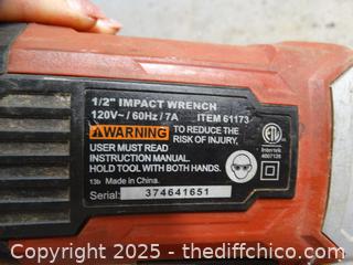 Chicago Electric 1/2 ' Impact Wrench Works
