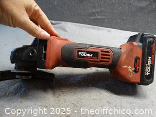 Hyper Touch 20 V. Old Cordless Angle Grinder