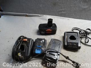 Mixed Batteries and Chargers