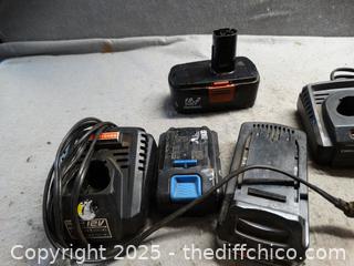 Mixed Batteries and Chargers