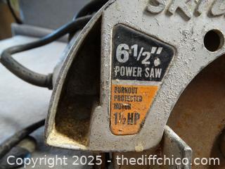Skil Saw 6 1/2 " Power Saw Works