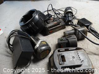 Mixed Batteries and Chargers