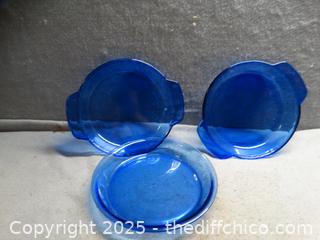 Cobalt Blue Pie Dishes 