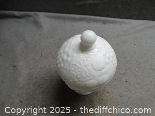 Milk Glass Candy Dish 