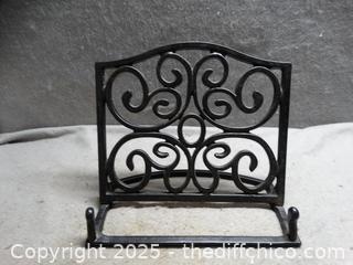 Wrought Iron Book Holder 