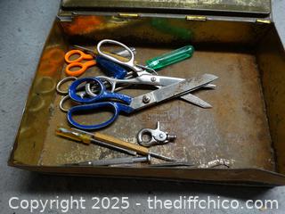 Tin Box With Contents