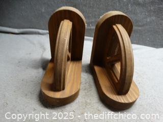 Wooden Bookends 