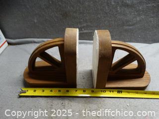 Wooden Bookends 