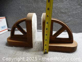 Wooden Bookends 