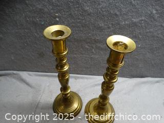 2 Brass Candle Sticks