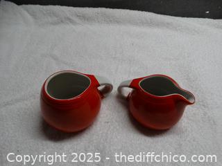 Halls Super Quality Kitchenware Sugar and Creamer 