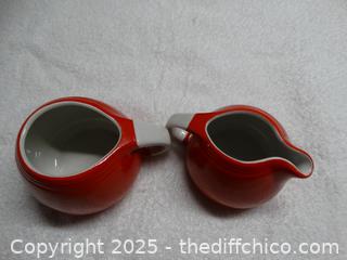 Halls Super Quality Kitchenware Sugar and Creamer 