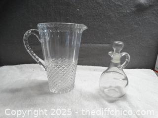 Pitcher & Syrup/Dressing Bottle 