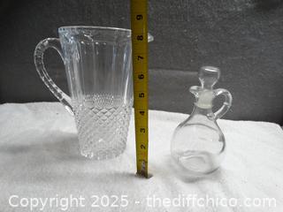 Pitcher & Syrup/Dressing Bottle 