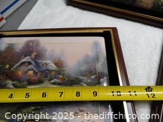 Set Of 4 Thomas Kinkade Pictures / Paintings