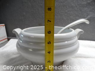 Soup Bowl With Ladle 