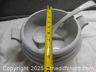 Soup Bowl With Ladle 
