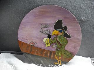 One Bad Hombre Painting On Metal Plate 17"