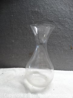 Frosted Bottom Glass Vase 