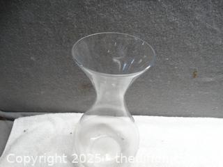 Frosted Bottom Glass Vase 