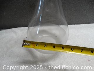 Frosted Bottom Glass Vase 