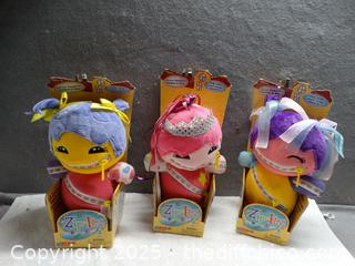 3 New Zip Itsz Dolls 