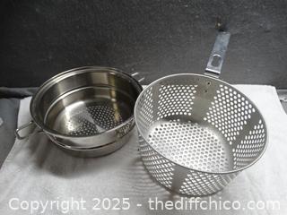 Deep Fryer Basket And Pan 