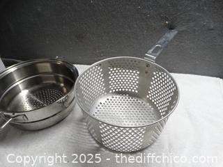 Deep Fryer Basket And Pan 