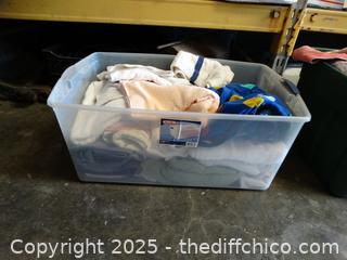 Large Tub Of Towels 