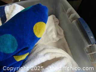 Large Tub Of Towels 