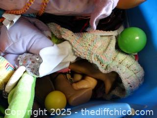 Blue Tub Of Toy 