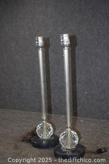 2 Working Marble Base Lamps