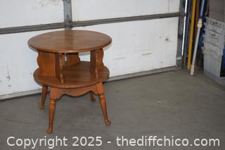 Unique Rotating  Book Case Table - 25in dia x 25in