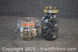 2 Jars of Military Buttons