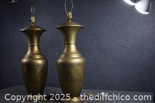 Two Working Brass Lamps