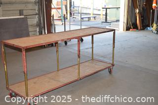 Rolling Cart 72in x 20in x 32in