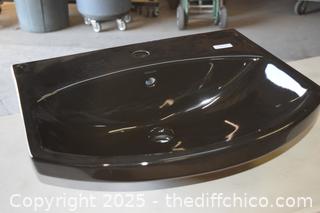 NIB Black Sink - 22 1/2in x 18 1/2in x 7in