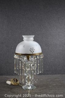 Vintage Art Nouveau Crystal Lamp-not working