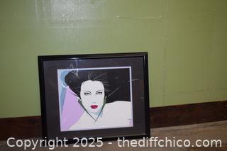 1988 Patrick Nagel Framed Print-Erotic Women Print-43in x 36in